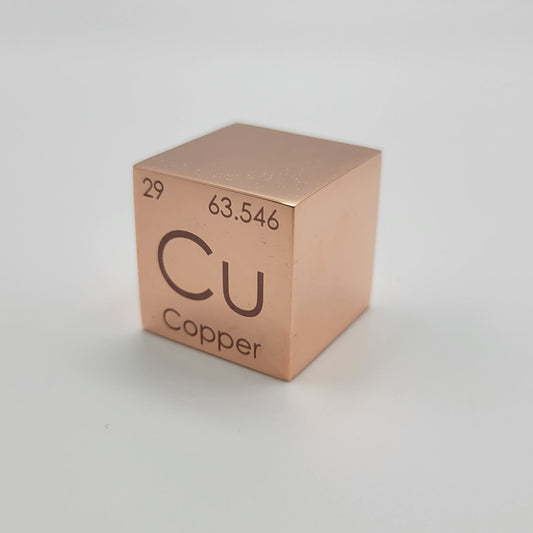 Copper Cube (Cu) 99.99% Pure 1"x1"x1" Polished MADE IN USA